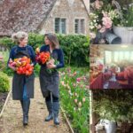 The Land Gardeners en su jardín de flores de Wardington Manor Oxfordshire