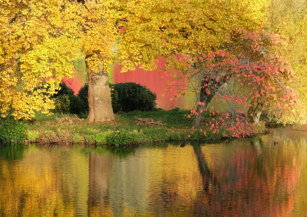 Jardines de Stourhead: paisaje de otoño