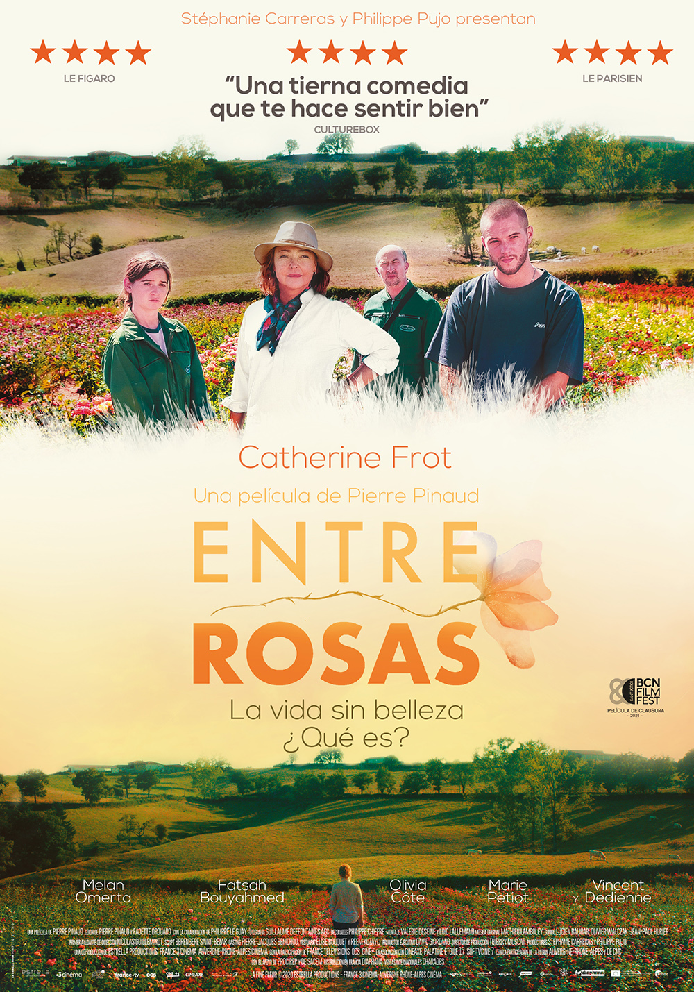 Cartel película Entre Rosas