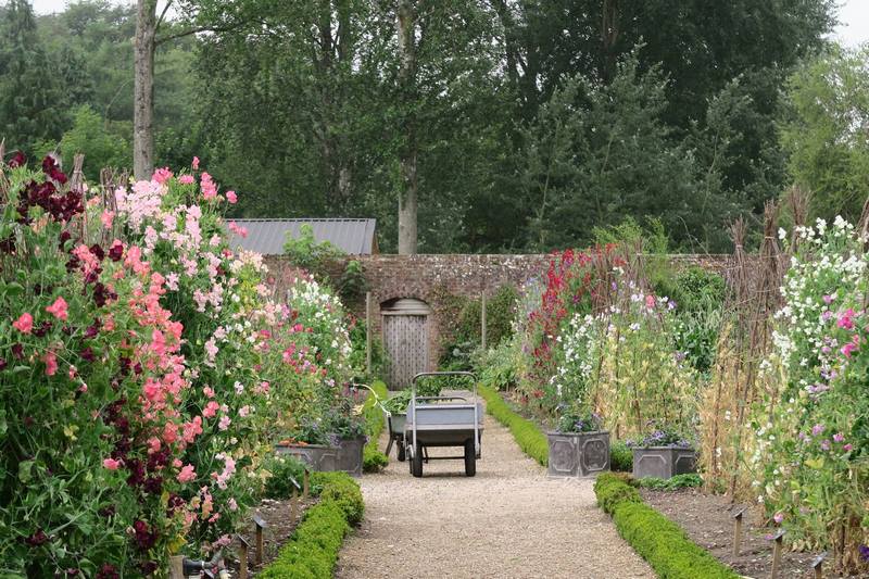 Jardines de Forde Abbey en Somerset, Reino Unido