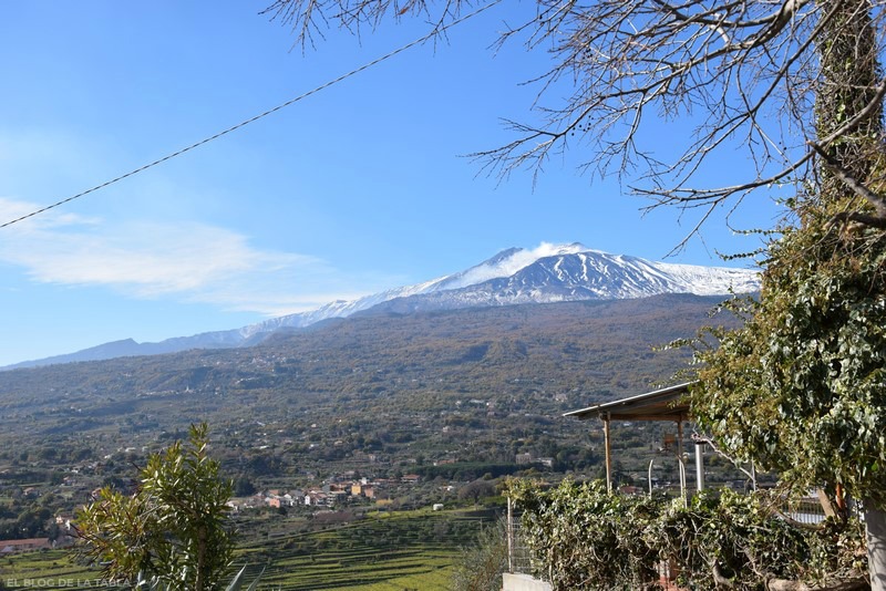 vista del volcán Etna