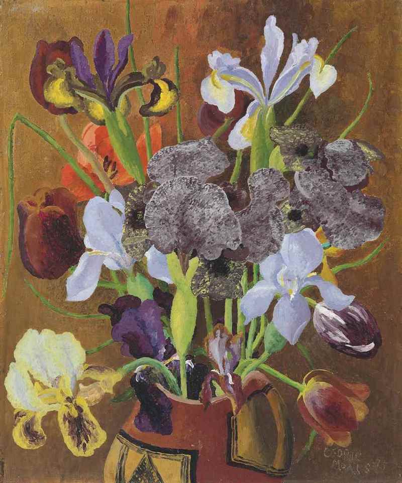 Irises and Tulips. Cedric Morris