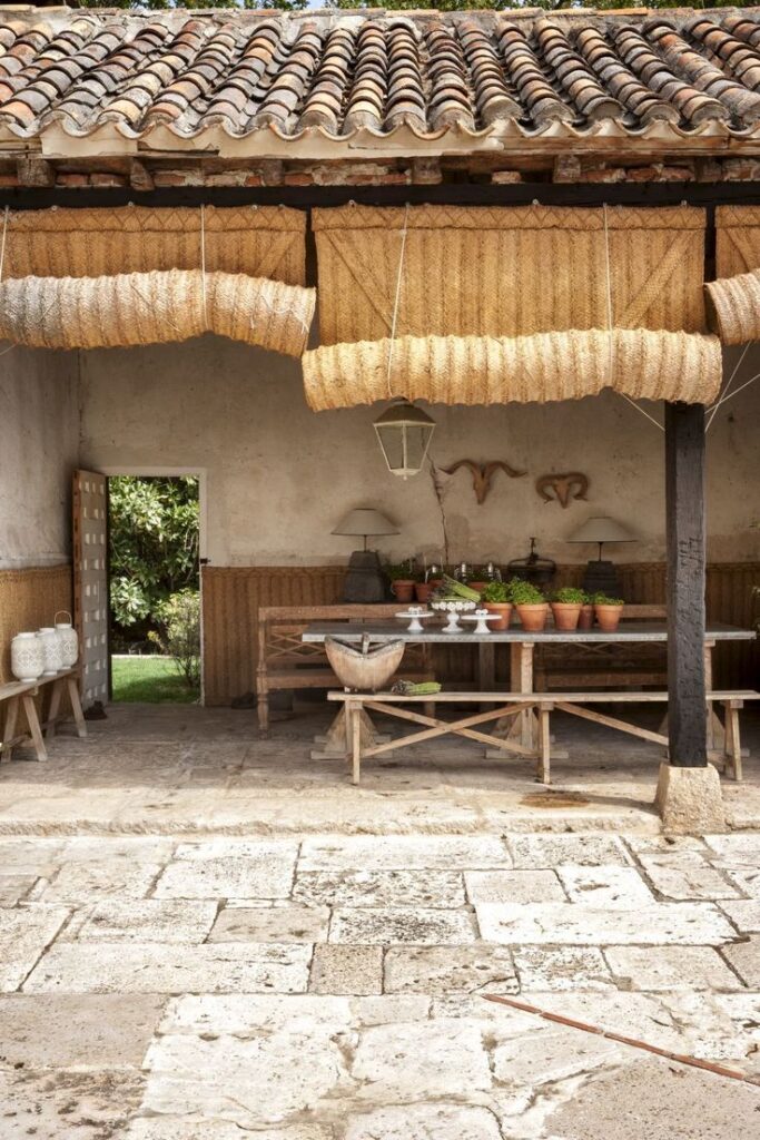 Persianas de esparto para zonas de sombra en el porche, patio - EL BLOG DE LA TABLA
