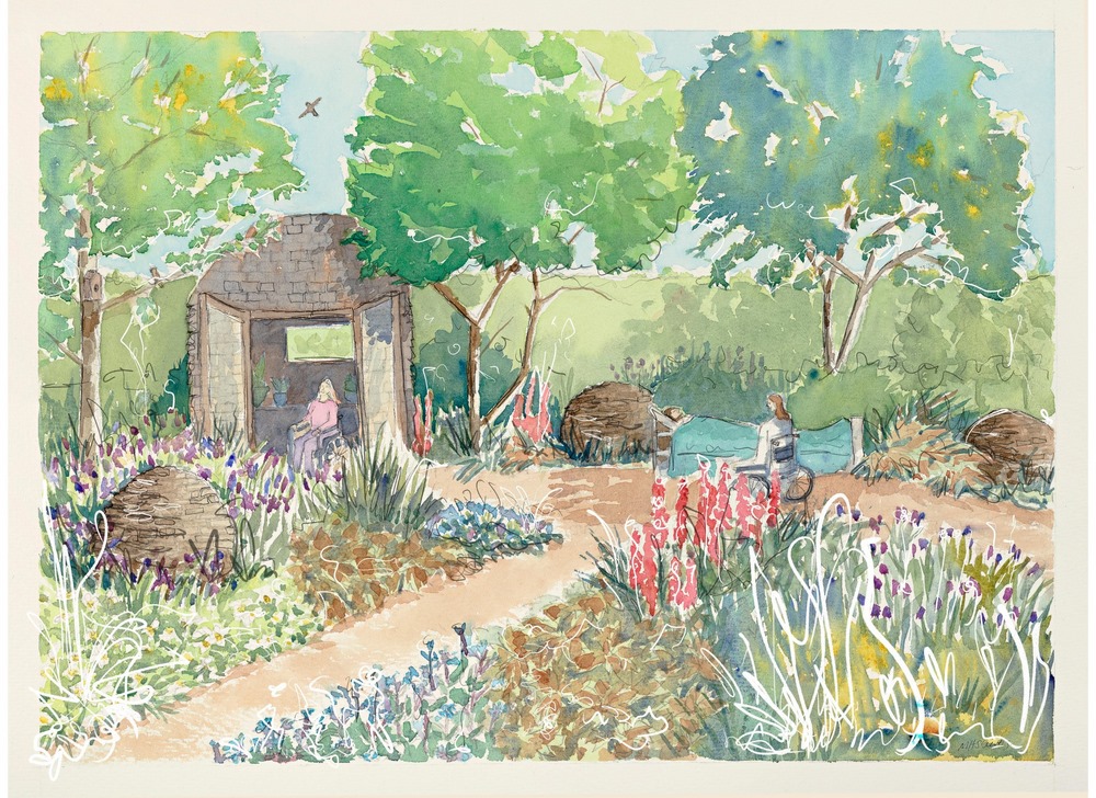 RHS Chelsea Flower Show 2023.Jardines de exhibición.  Horatio's Garden diseñado por Charlotte Harris y Hugo Bugg