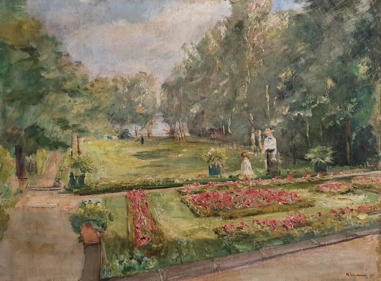 Tableau Toile Max Liebermann - "Les Jardins De Fleurs à Wannsee", Impressionnisme, Prêt à Accrocher, Plusieurs Formats