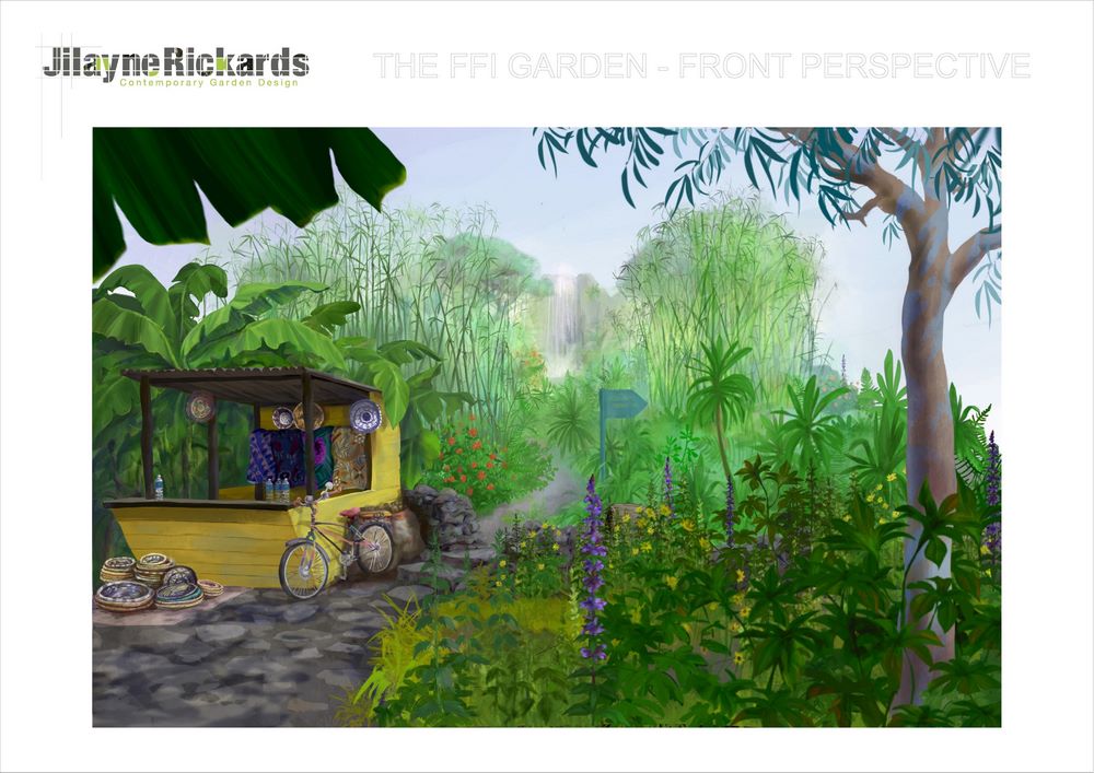 RHS Chelsea Flower Show 2023.Jardines de exhibición.  The Fauna & Flora International Garden diseñado por Jilayne Rickards