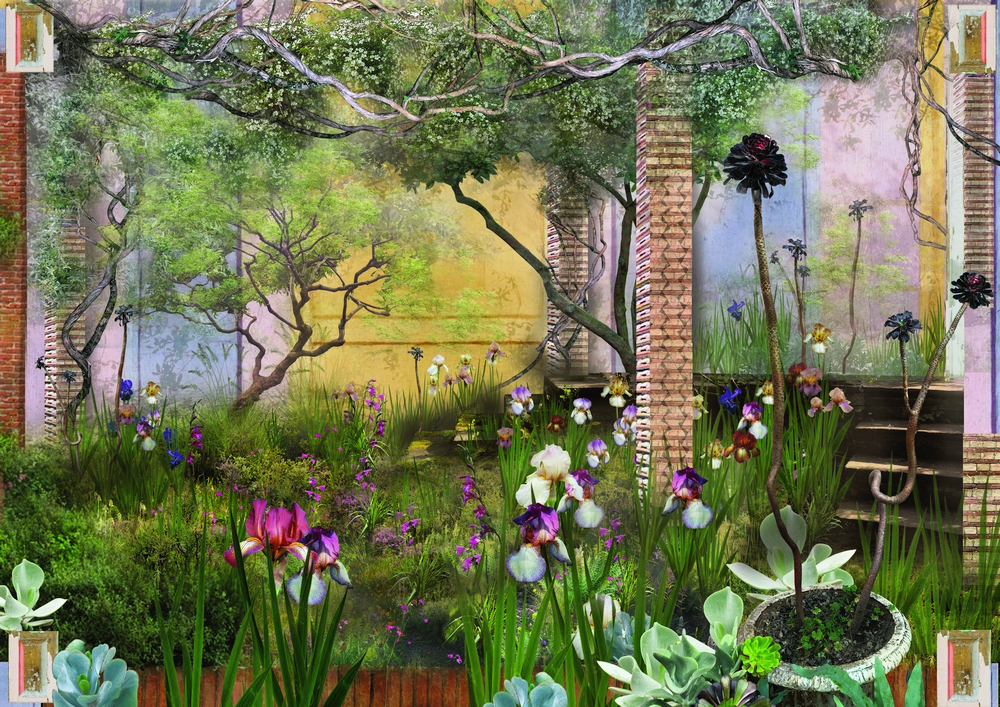 RHS Chelsea Flower Show 2023.Jardines de exhibición.  The Nurture Landscapes Garden diseñado por Sarah Price