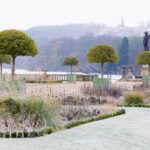Jardín Italiano en Trentham Gardens en invierno