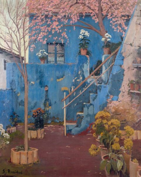 Santiago Rusiñol, Patio azul pintado en Ibiza