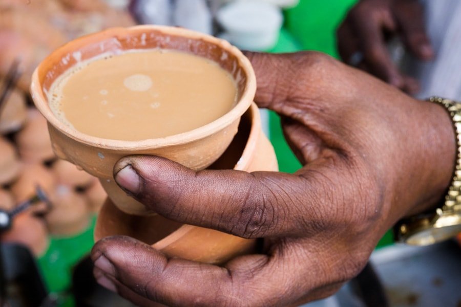 Bhar, las tazas desechables de arcilla de Calcuta para el chai 