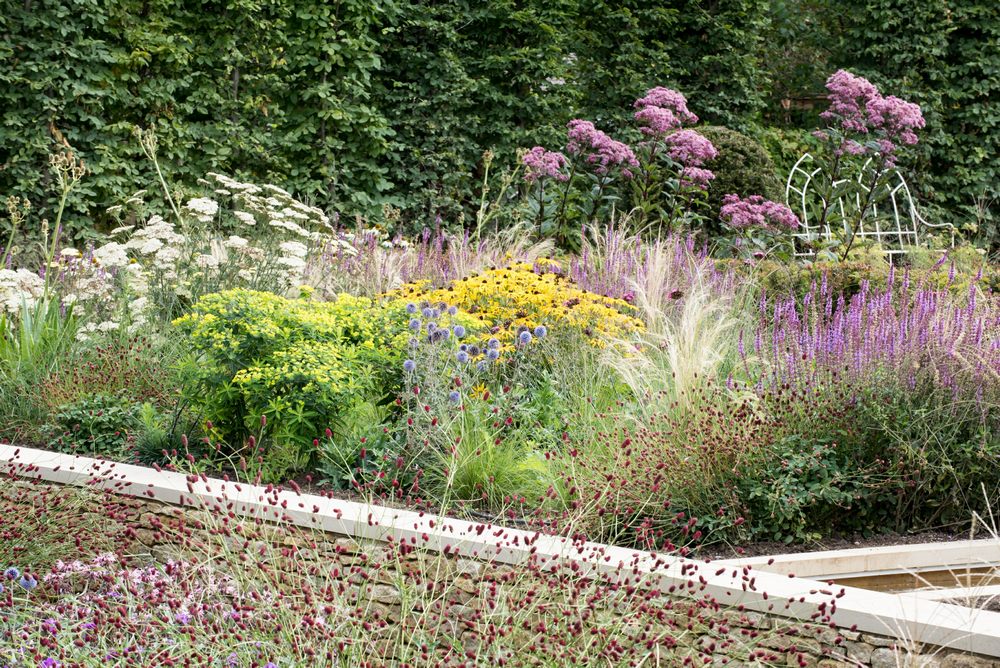 Jardín de flores en Quinton Rectory Garden