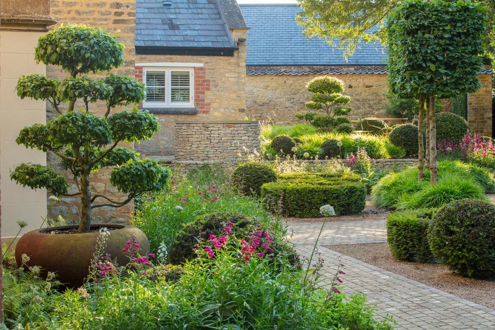 Topiaria en Quinton Rectory Garden