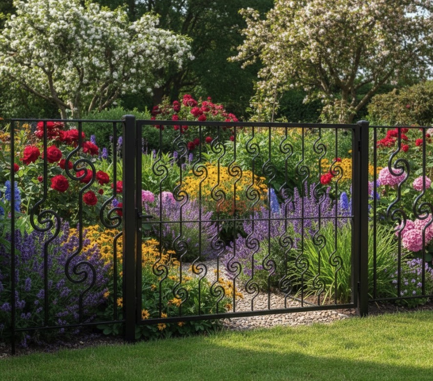 vallas y puertas metálicas para jardín